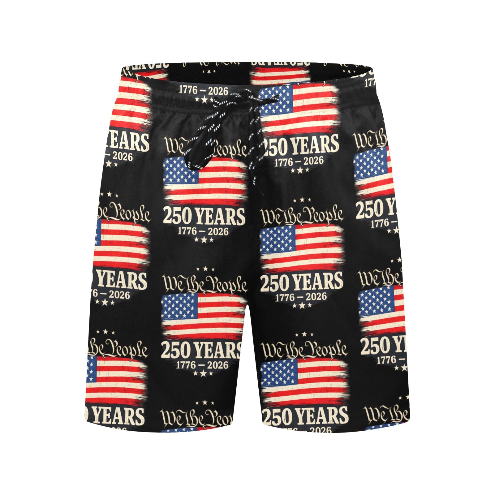 We the People 250 Years 1776 - 2026 Men's Mid-Length Beach Shorts Free Shipping