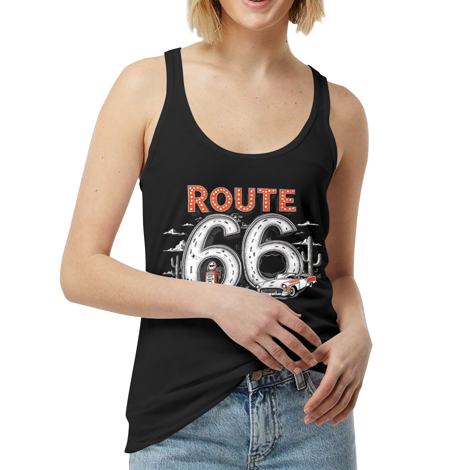 Route 66 Women's Tank Top  Made in USA Free Shipping