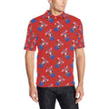 Red White Blue Celebration Men's All Over Print Polo Shirt Free Shipping USA