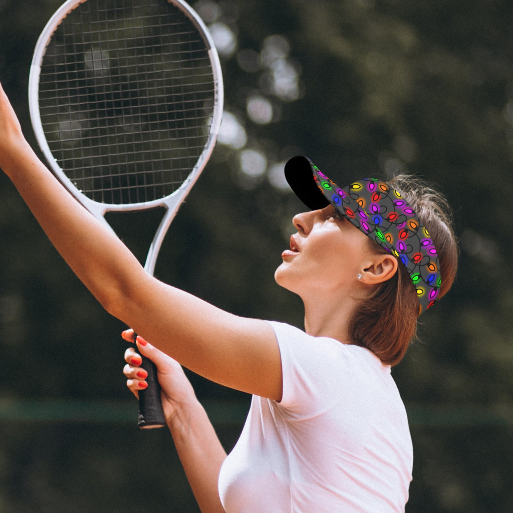 Christmas Lights Sports Visor