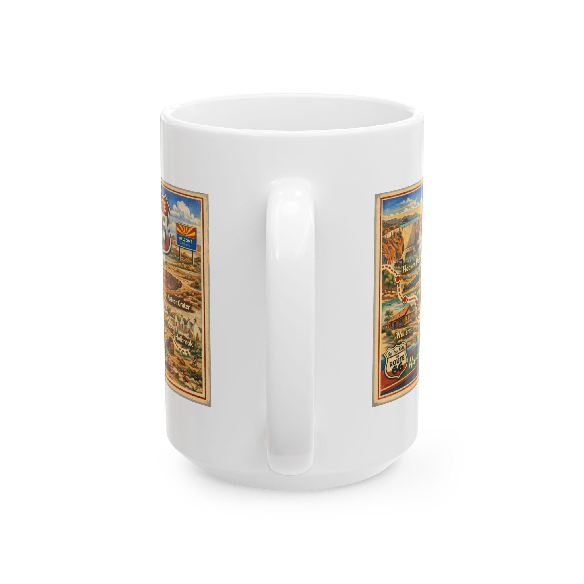 Historic Vintage Route 66 Arizona map mug | Route 66 Ceramic Mug