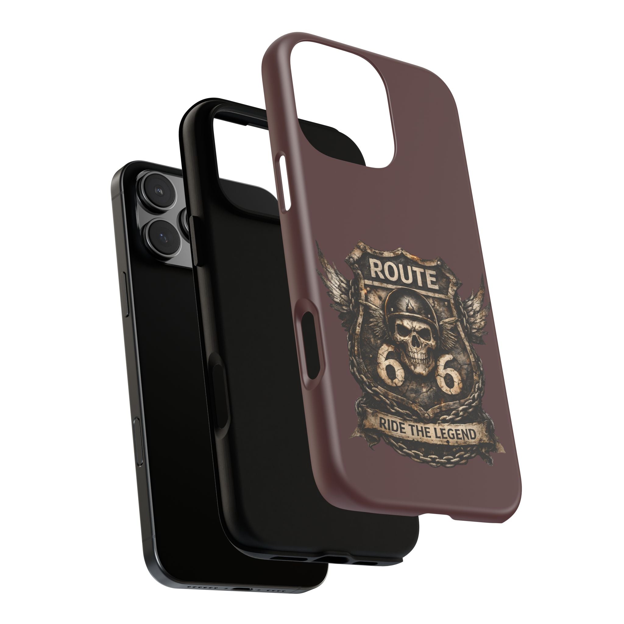 Route 66 Skull Helmet phone case | Motorcycle emblem, Ride the Legend
