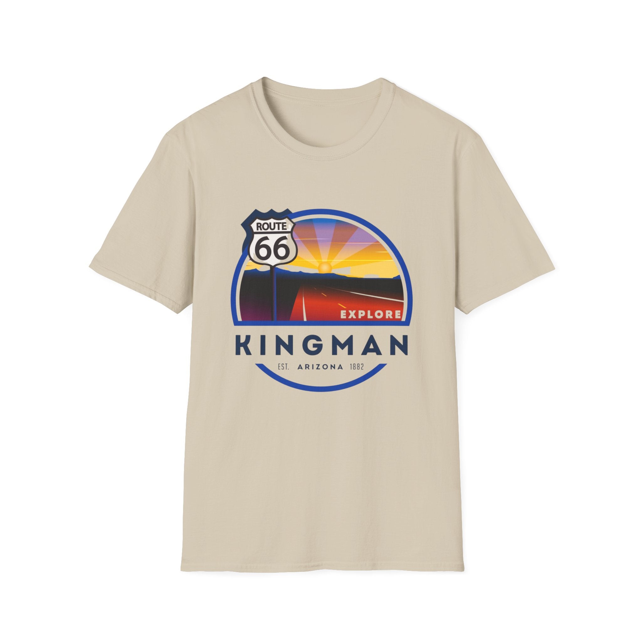 Route 66 City of Kingman Arizona Softstyle T-Shirt, Men Women Unisex Tee, Travel Souvenir Shirt, Vintage Road Trip Graphic Top, Retro