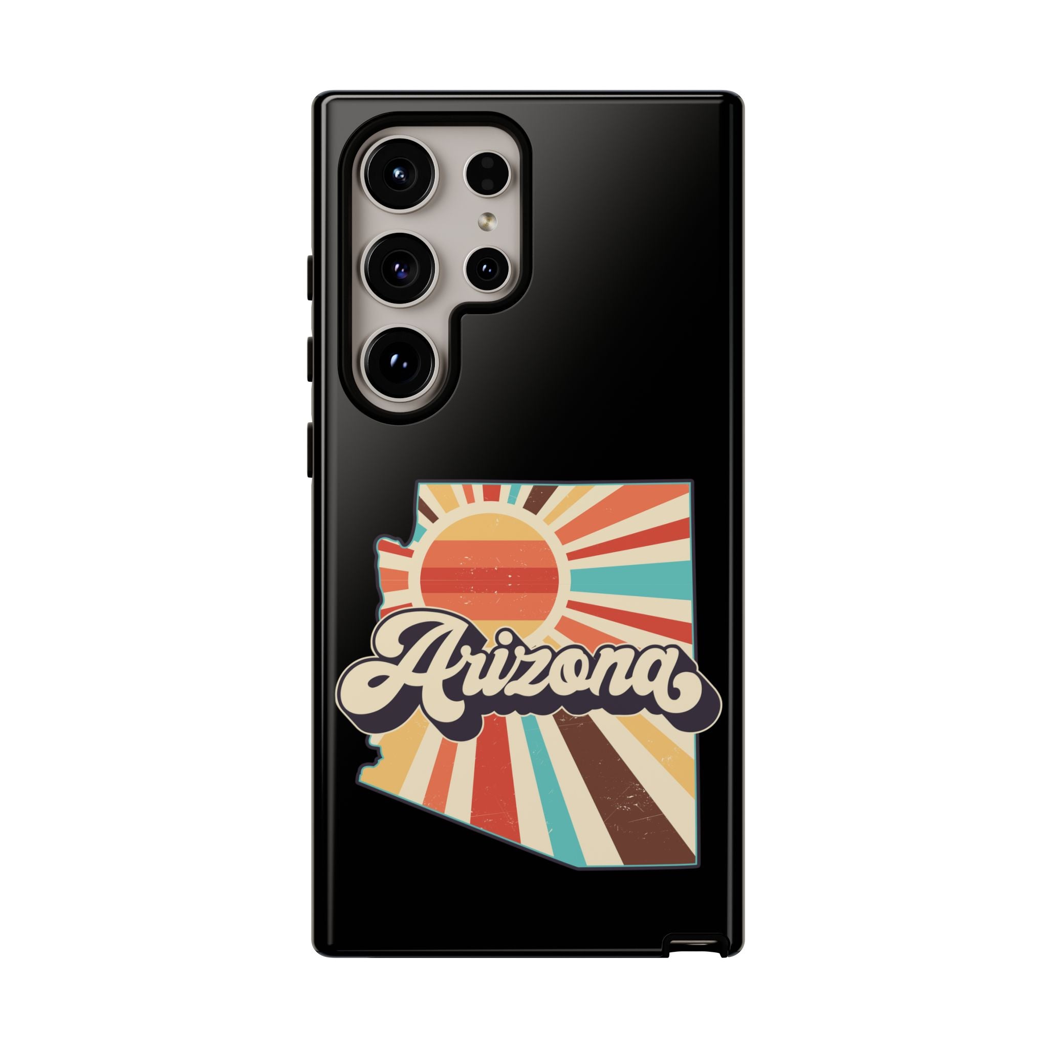 Arizona State Outline Retro Sunset Phone Case | AZ Tough Case