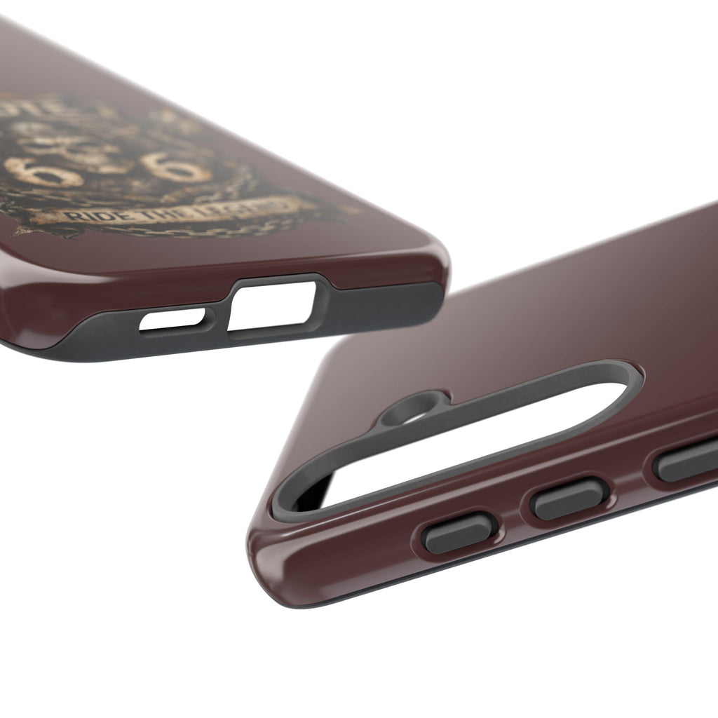 Route 66 Skull Helmet phone case | Motorcycle emblem, Ride the Legend