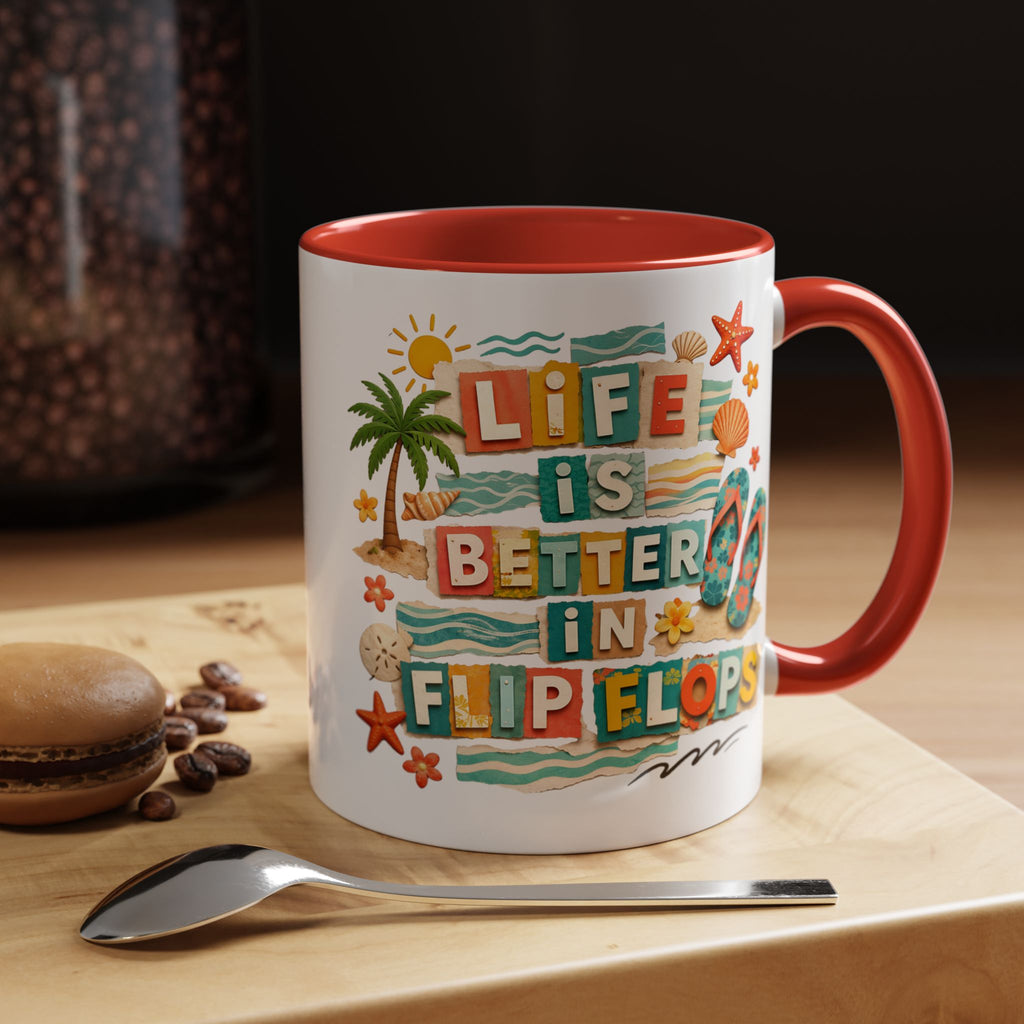 Life Is Better in Flip Flops Mug | Beach Summer Coffee Cup