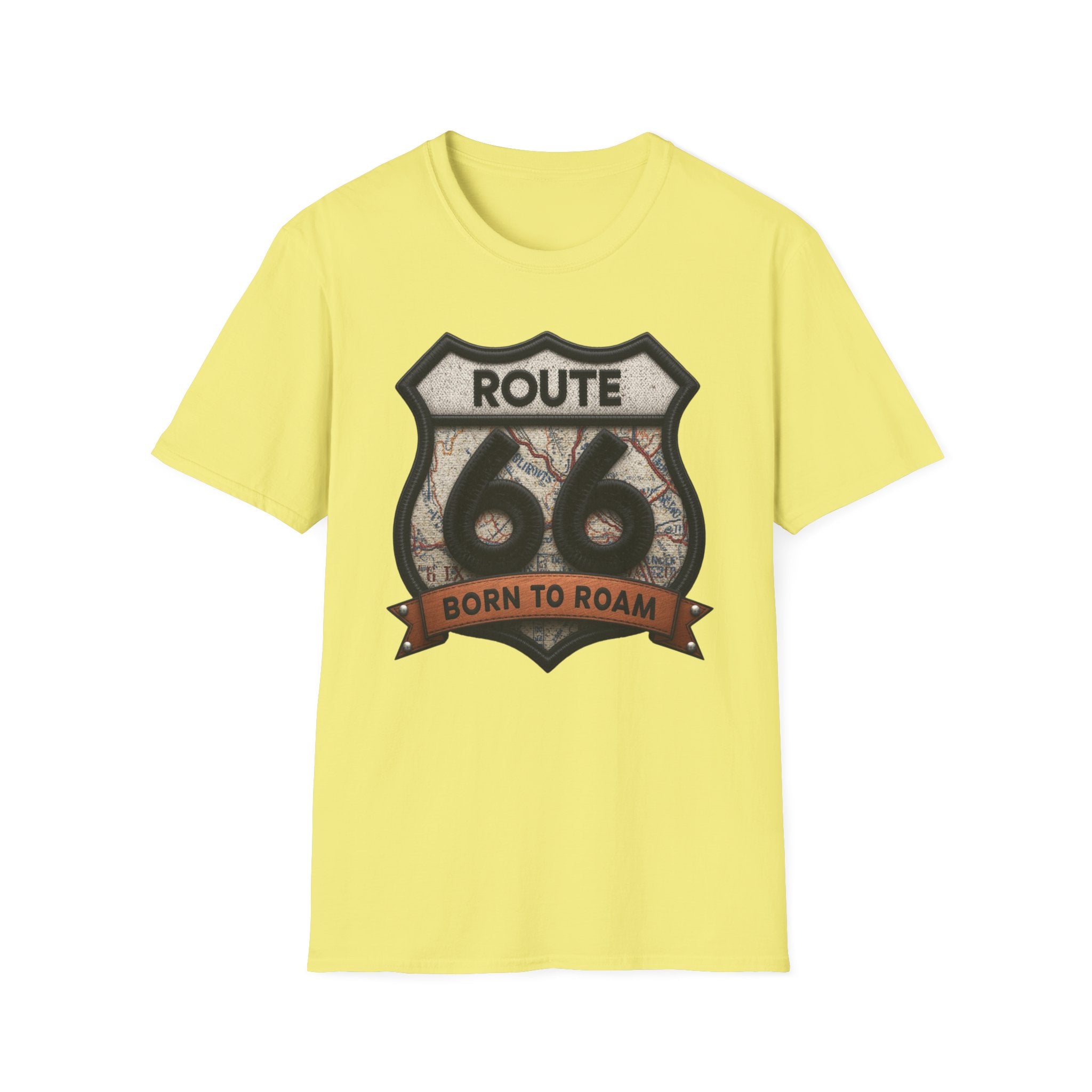 Route 66 Born to Roam T-Shirt | Vintage Highway Shield Tee
