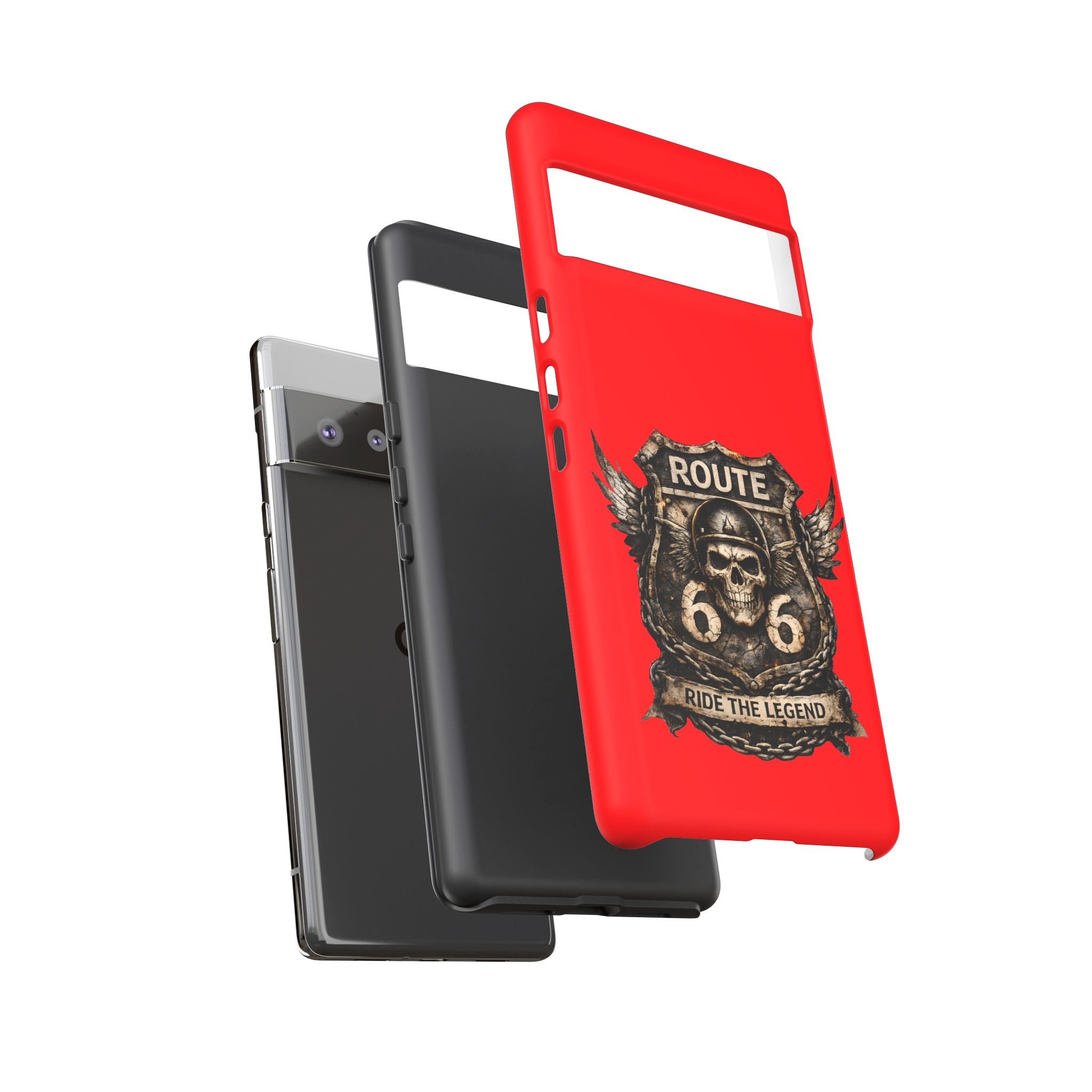 Route 66 Skull Helmet phone case | Motorcycle emblem, Ride the Legend