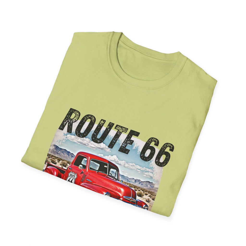 Route 66 Red Vintage Truck T-Shirt | Retro Highway Graphic