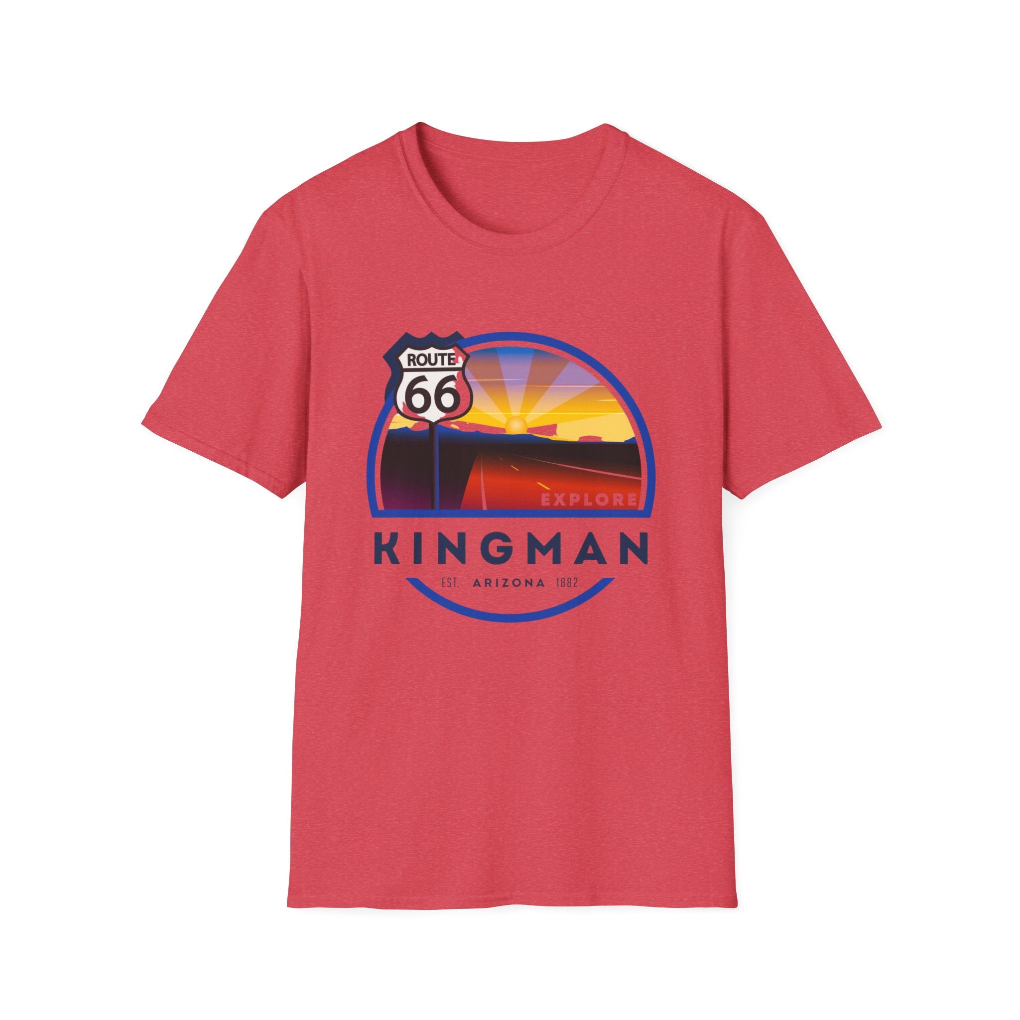 Route 66 City of Kingman Arizona Softstyle T-Shirt, Men Women Unisex Tee, Travel Souvenir Shirt, Vintage Road Trip Graphic Top, Retro