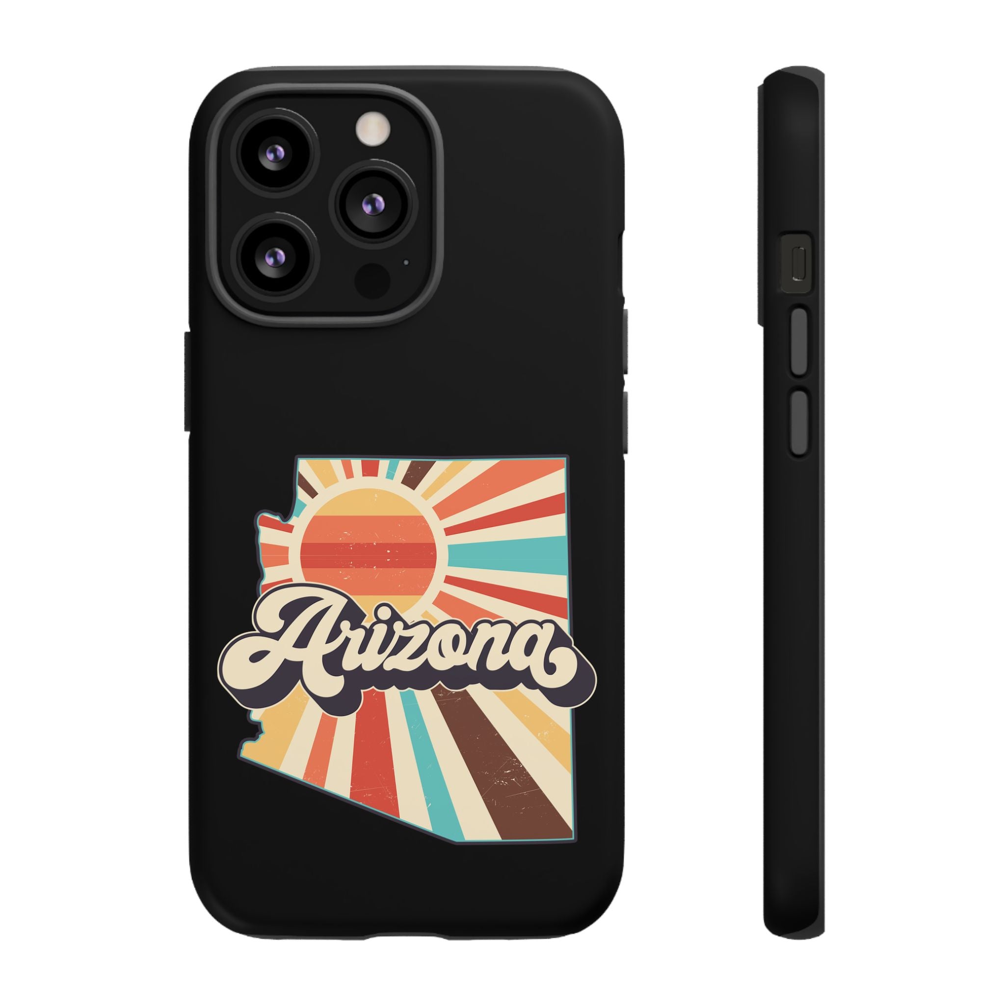 Arizona State Outline Retro Sunset Phone Case | AZ Tough Case