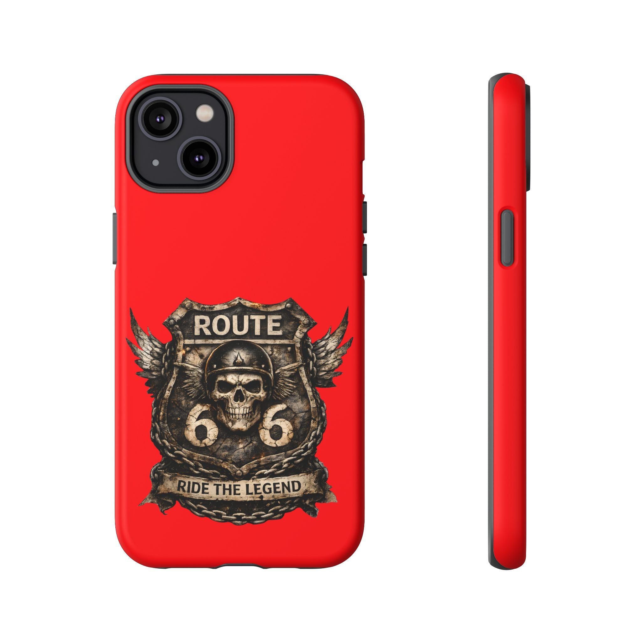 Route 66 Skull Helmet phone case | Motorcycle emblem, Ride the Legend