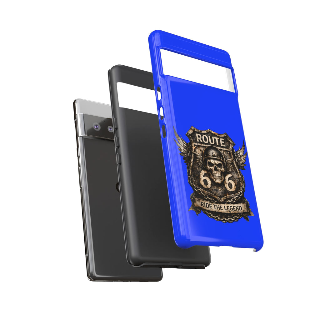 Route 66 Skull Helmet phone case | Motorcycle emblem, Ride the Legend