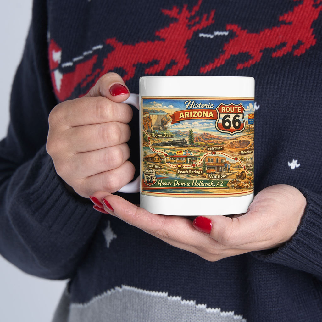 Historic Vintage Route 66 Arizona map mug | Route 66 Ceramic Mug