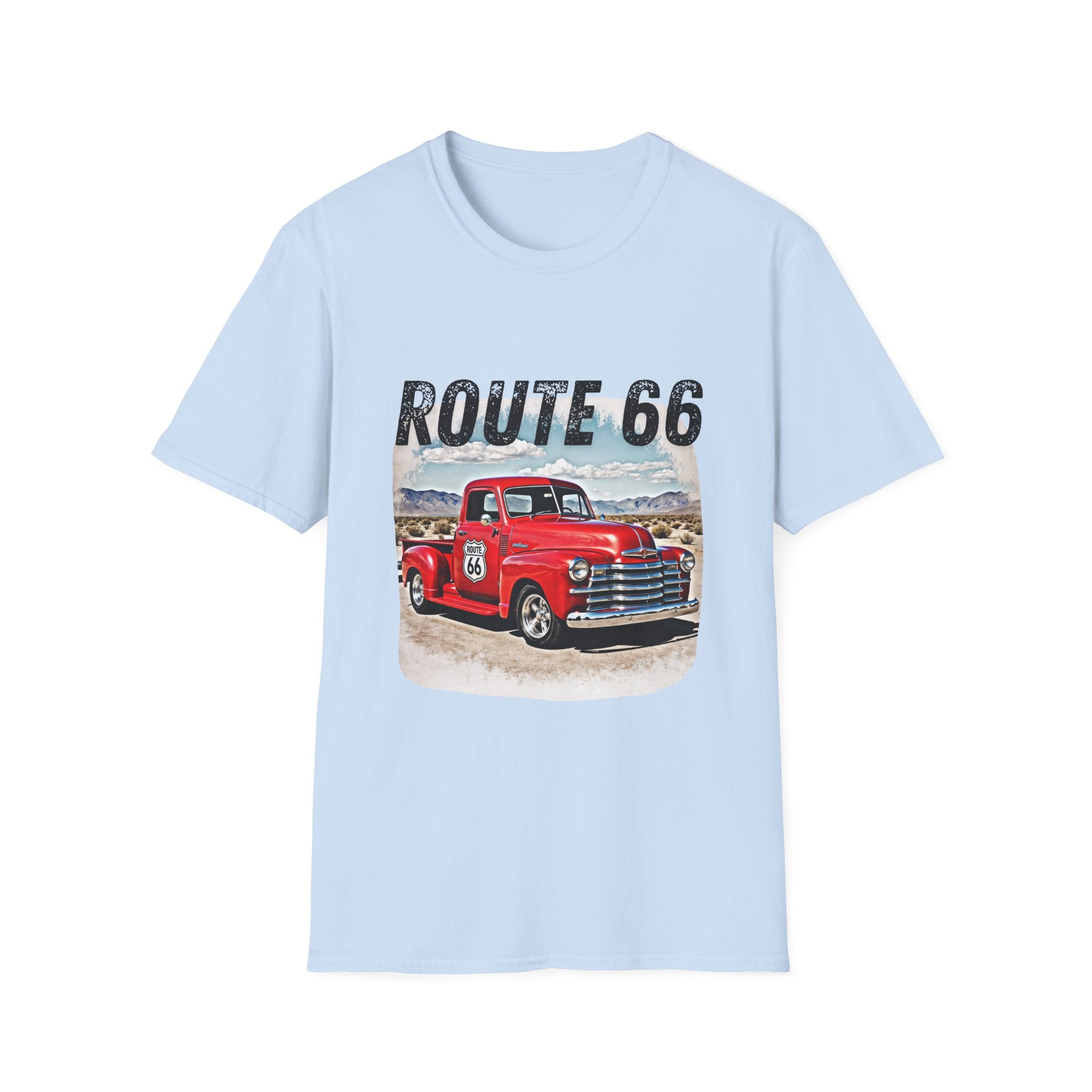 Route 66 Red Vintage Truck T-Shirt | Retro Highway Graphic