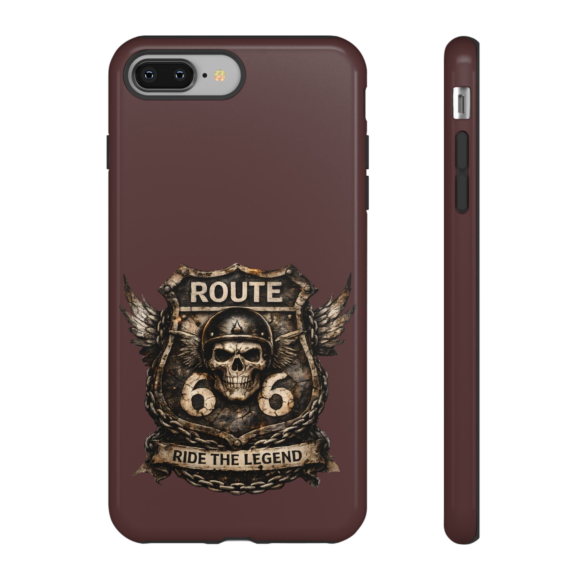 Route 66 Skull Helmet phone case | Motorcycle emblem, Ride the Legend