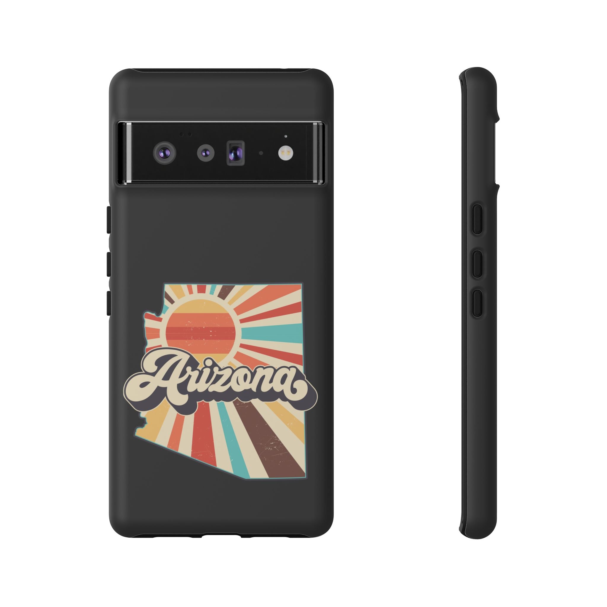 Arizona State Outline Retro Sunset Phone Case | AZ Tough Case