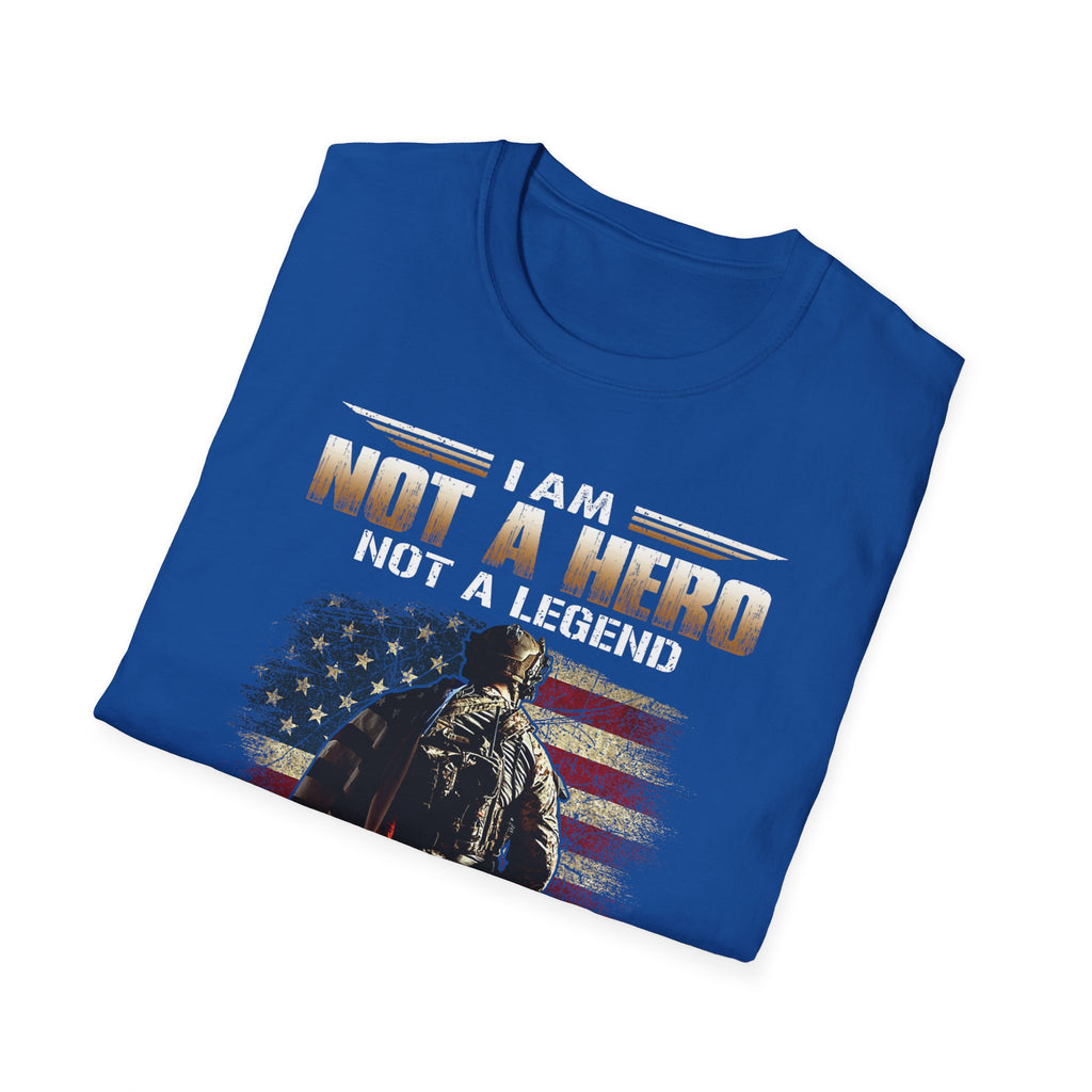 I Am Not a Hero I Am a U.S. Veteran T-Shirt | American Flag Soldier Tee