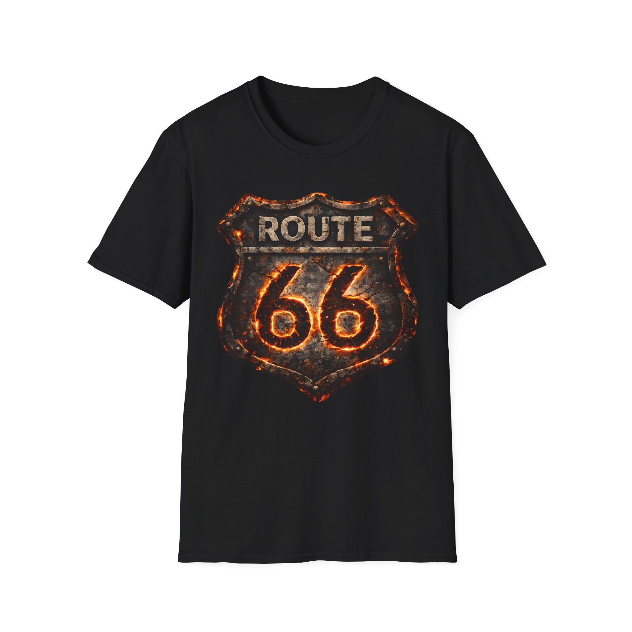 Vintage Route 66 Shield T-Shirt | Retro Road Trip Sign
