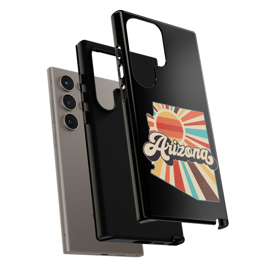 Arizona State Outline Retro Sunset Phone Case | AZ Tough Case