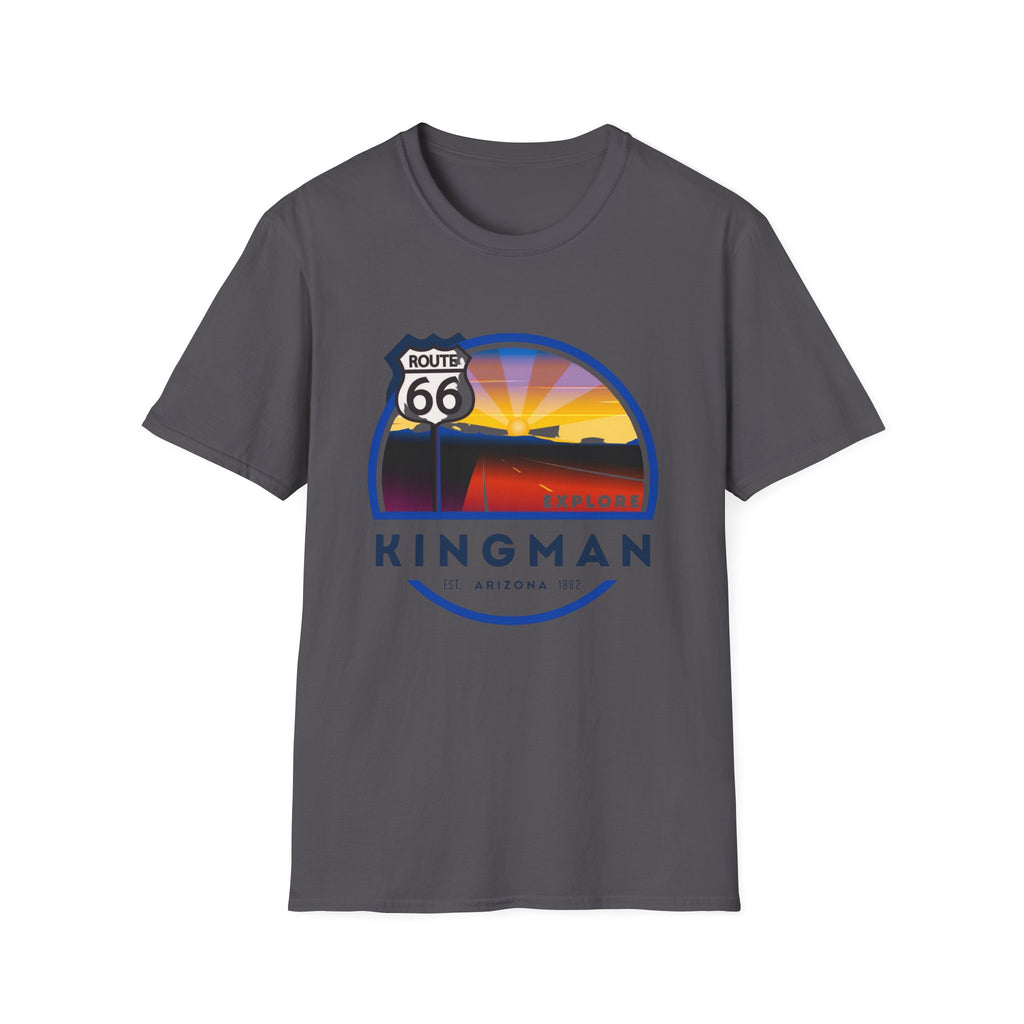 Route 66 City of Kingman Arizona Softstyle T-Shirt, Men Women Unisex Tee, Travel Souvenir Shirt, Vintage Road Trip Graphic Top, Retro