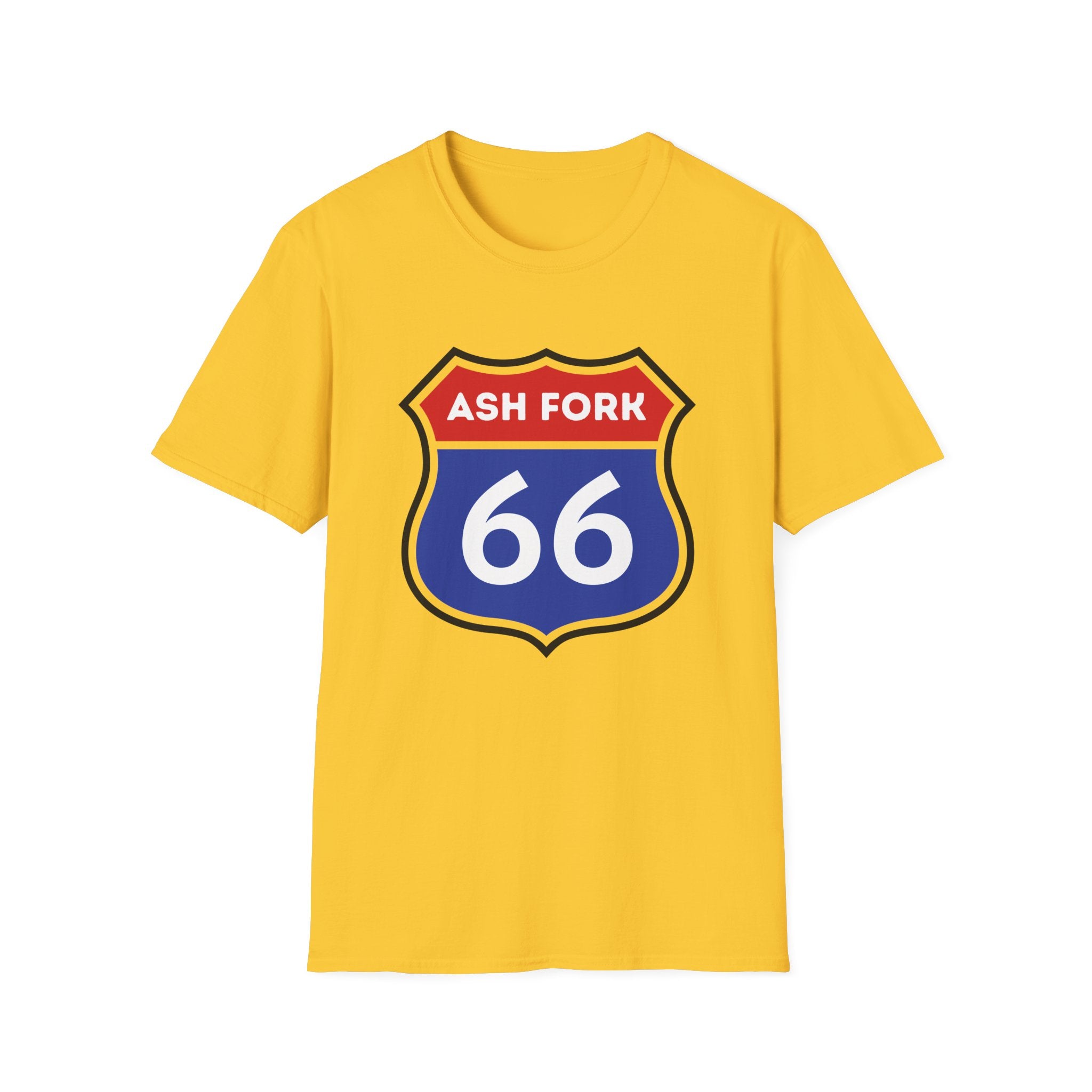 Ash Fork 66 Shield T-Shirt | Route 66 Arizona Road Sign Tee