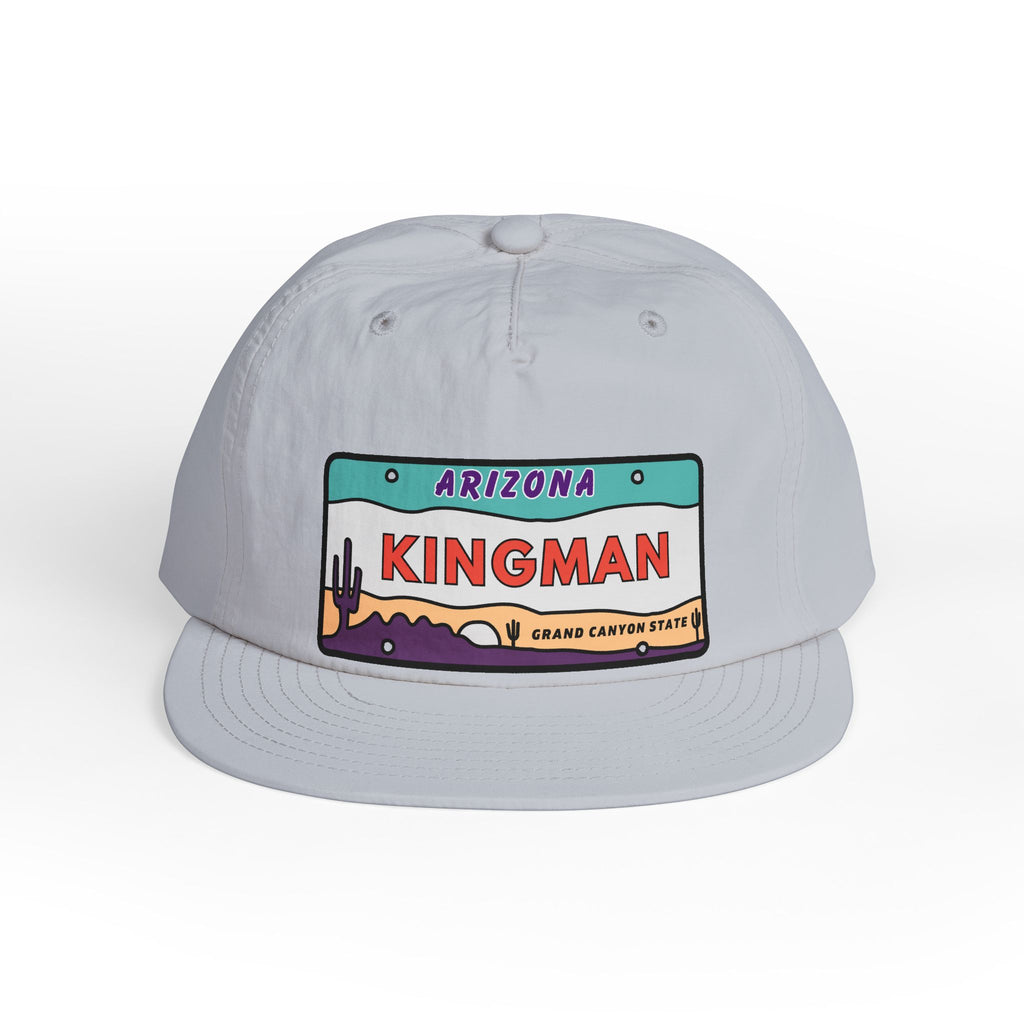 Surf Cap, Beach Hat, Summer Headwear, Kingman Arizona License Plate Dessert Cap for Water Sports