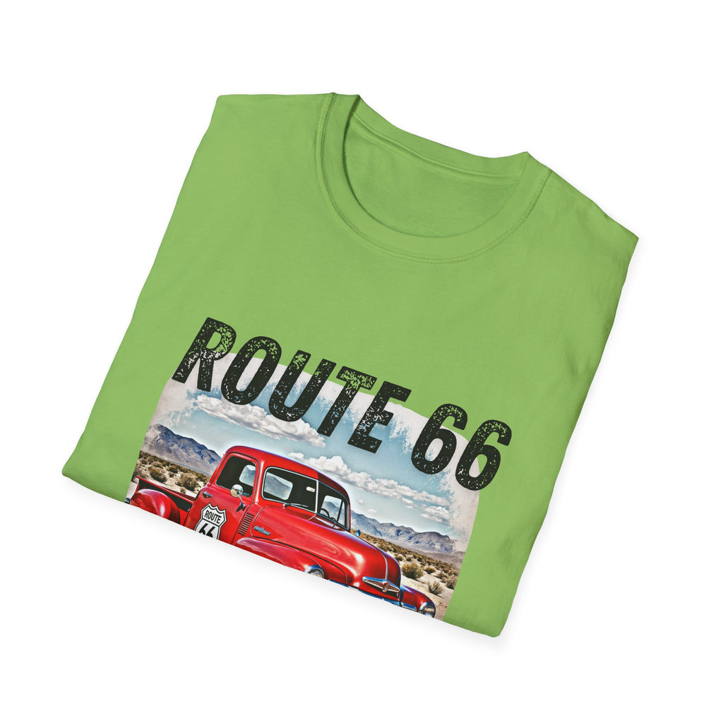 Route 66 Red Vintage Truck T-Shirt | Retro Highway Graphic