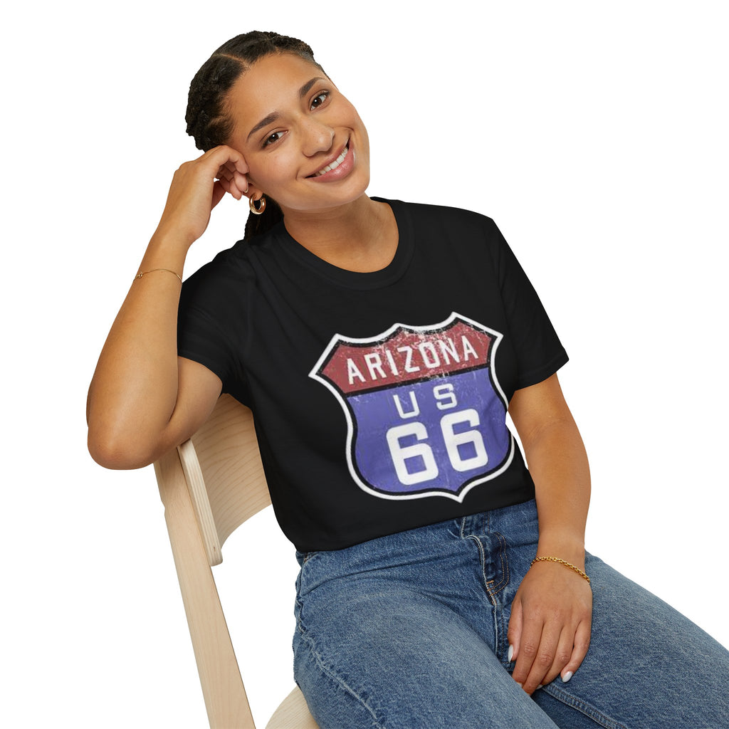 Arizona US 66 Shield T-Shirt | Route 66 Vintage Sign Tee