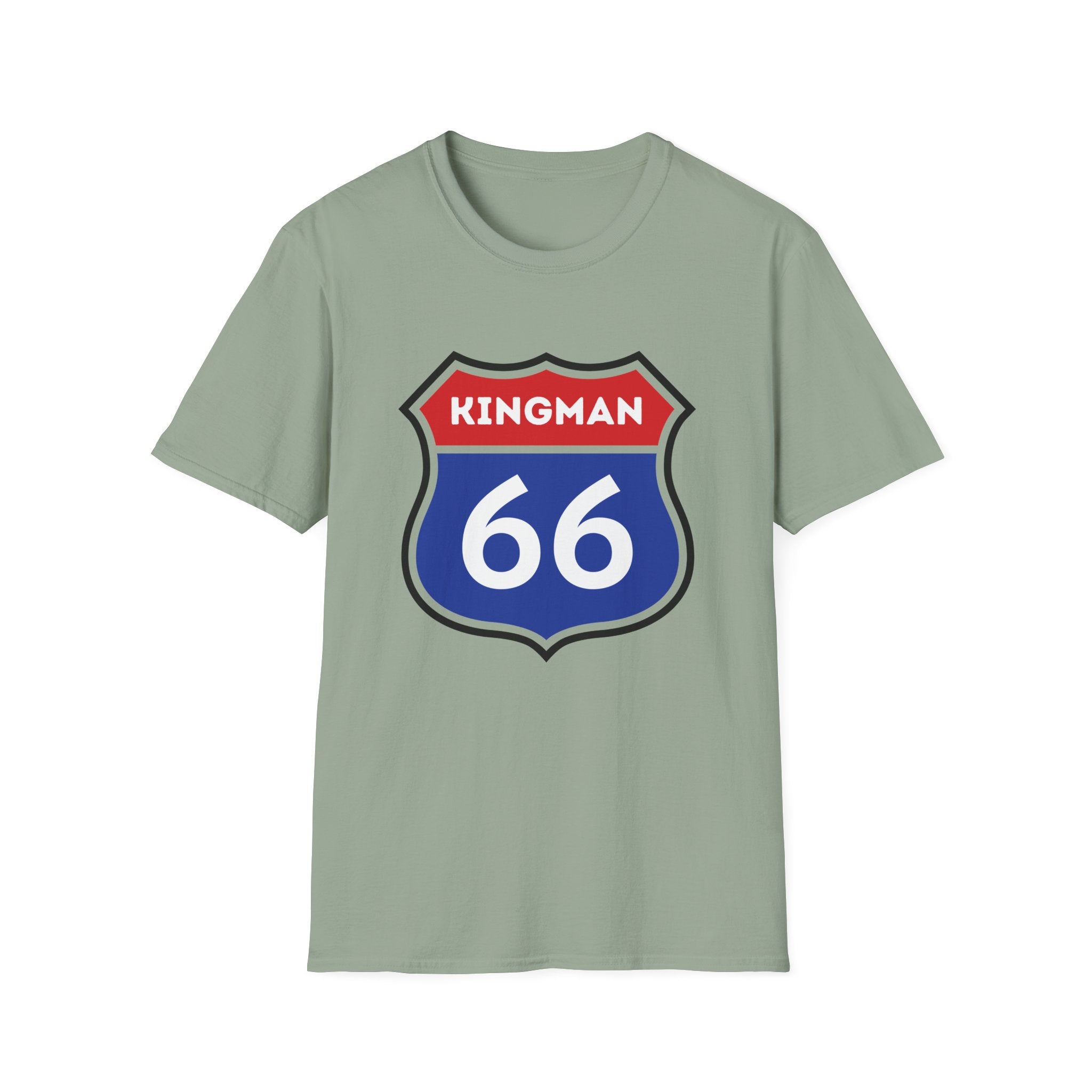 Kingman 66 Shield T-Shirt | Route 66 Road Sign Tee