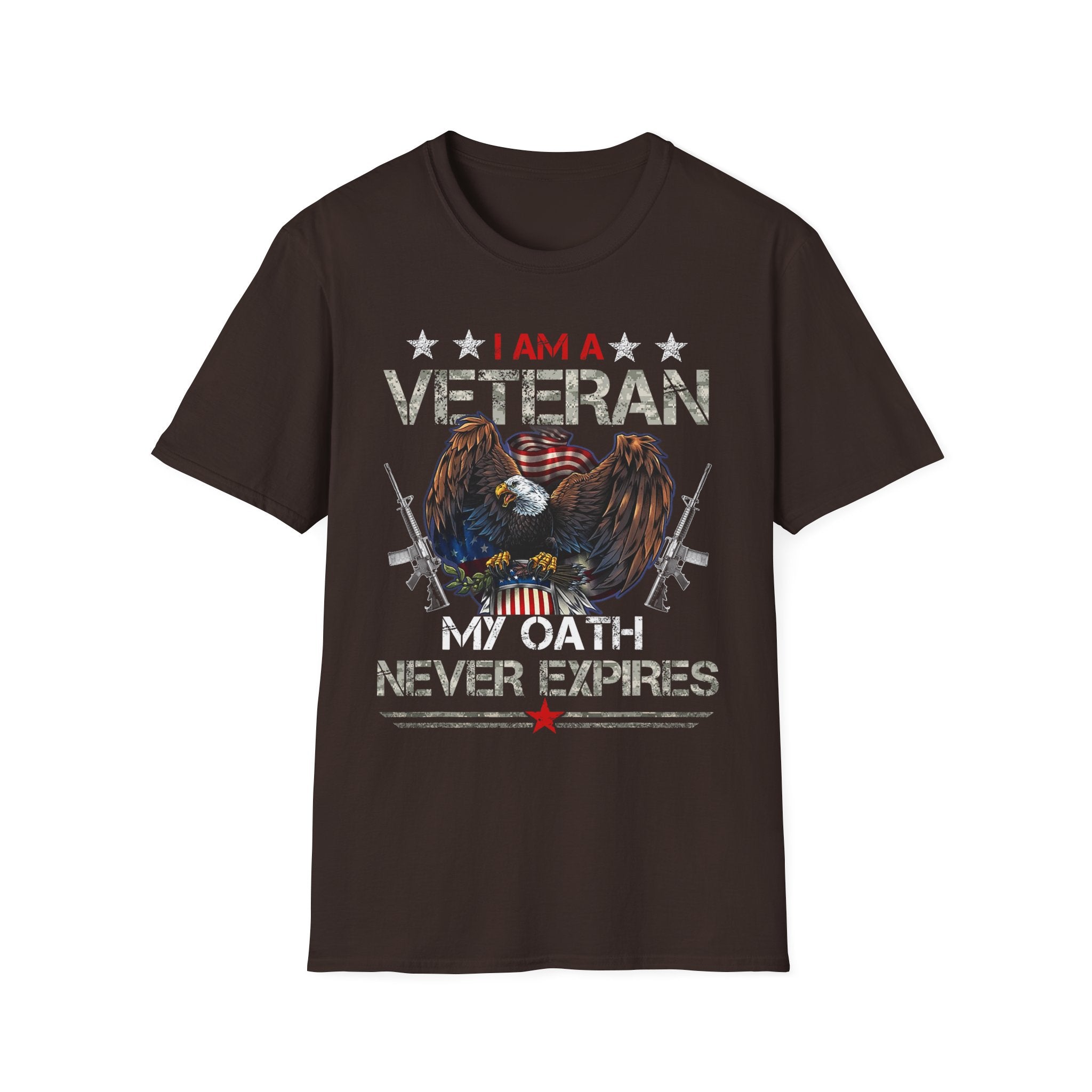 I Am Veteran My Oath Never Expires T-Shirt | Eagle American Flag Military Pride
