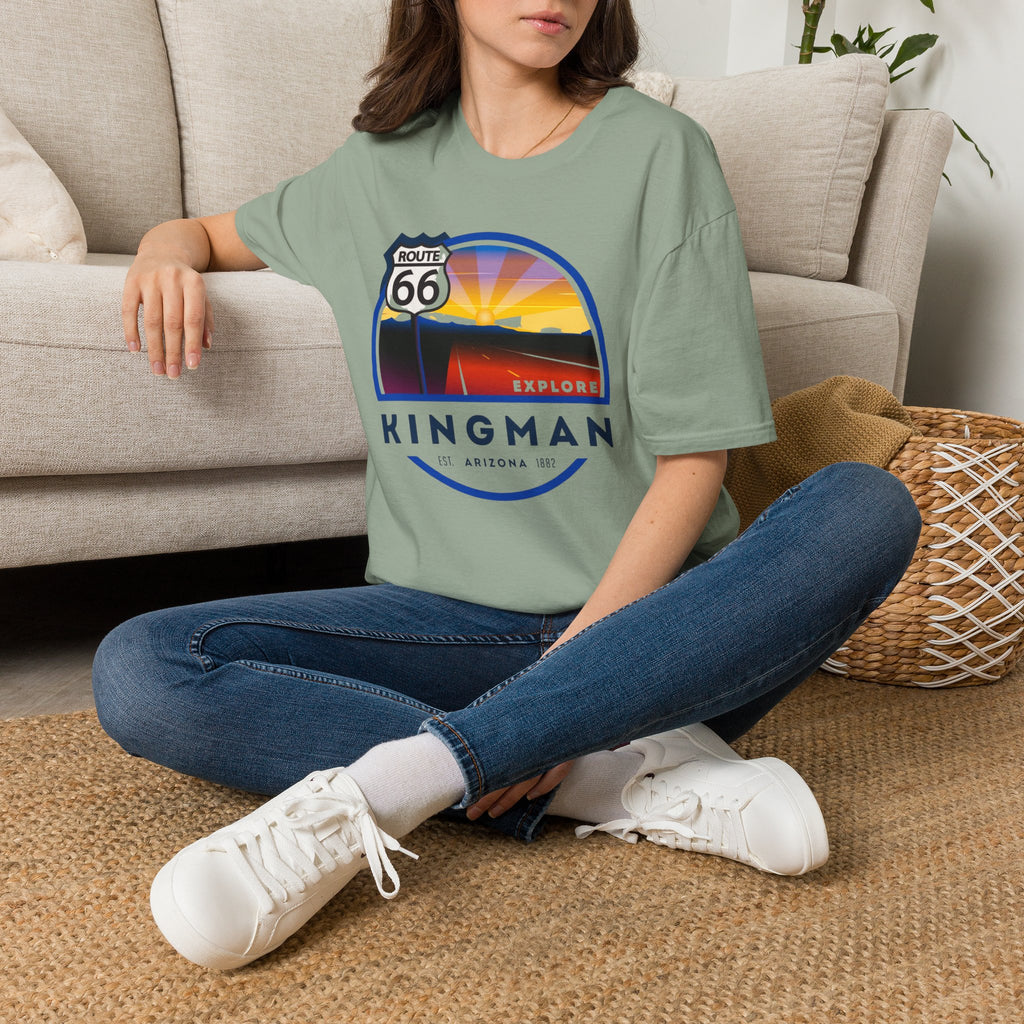 Route 66 Kingman Arizona T-Shirt — Vintage Sunset Explore Graphic Tee