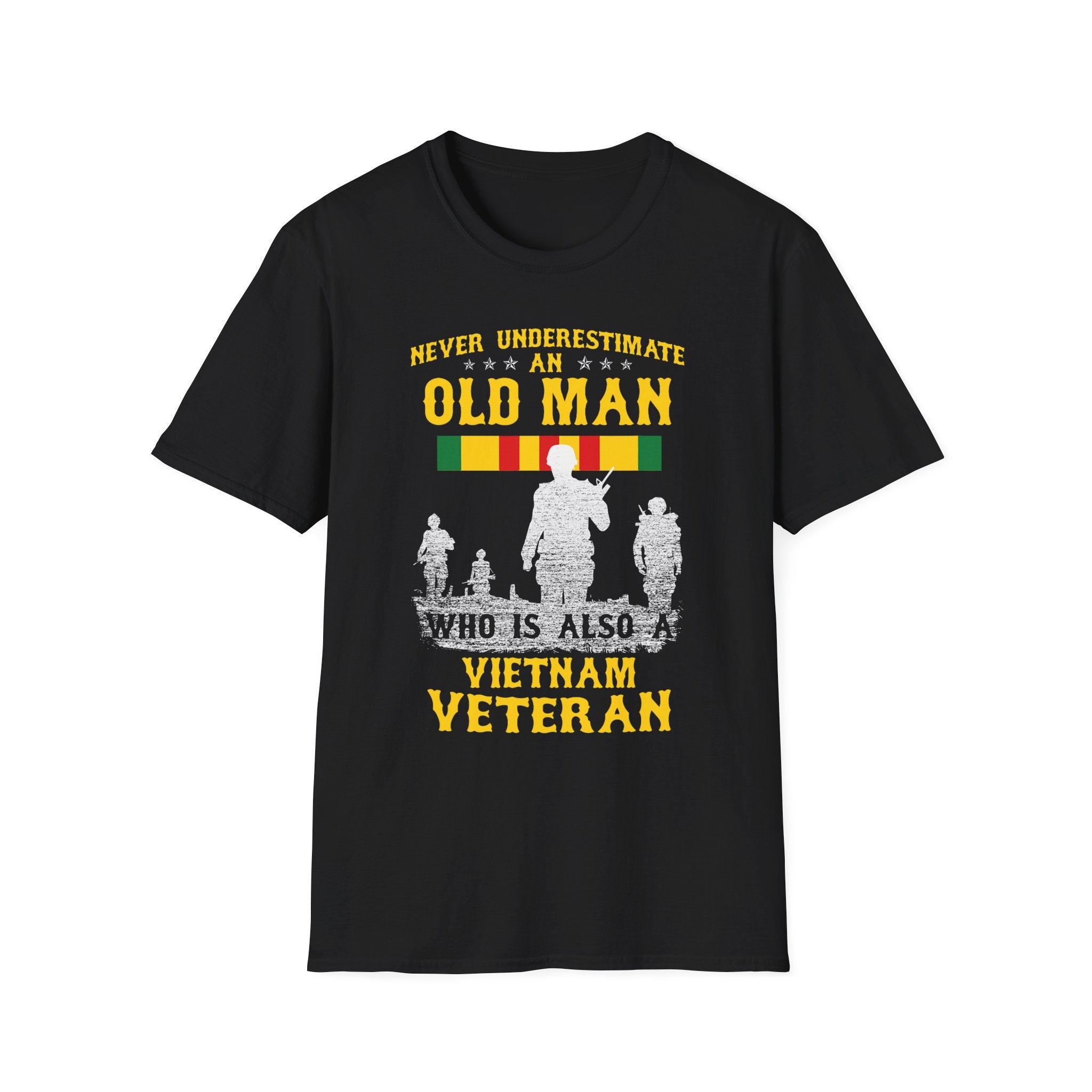 Never Underestimate an Old Man Who Is Also Vietnam Veteran T-Shirt | Military Tribute