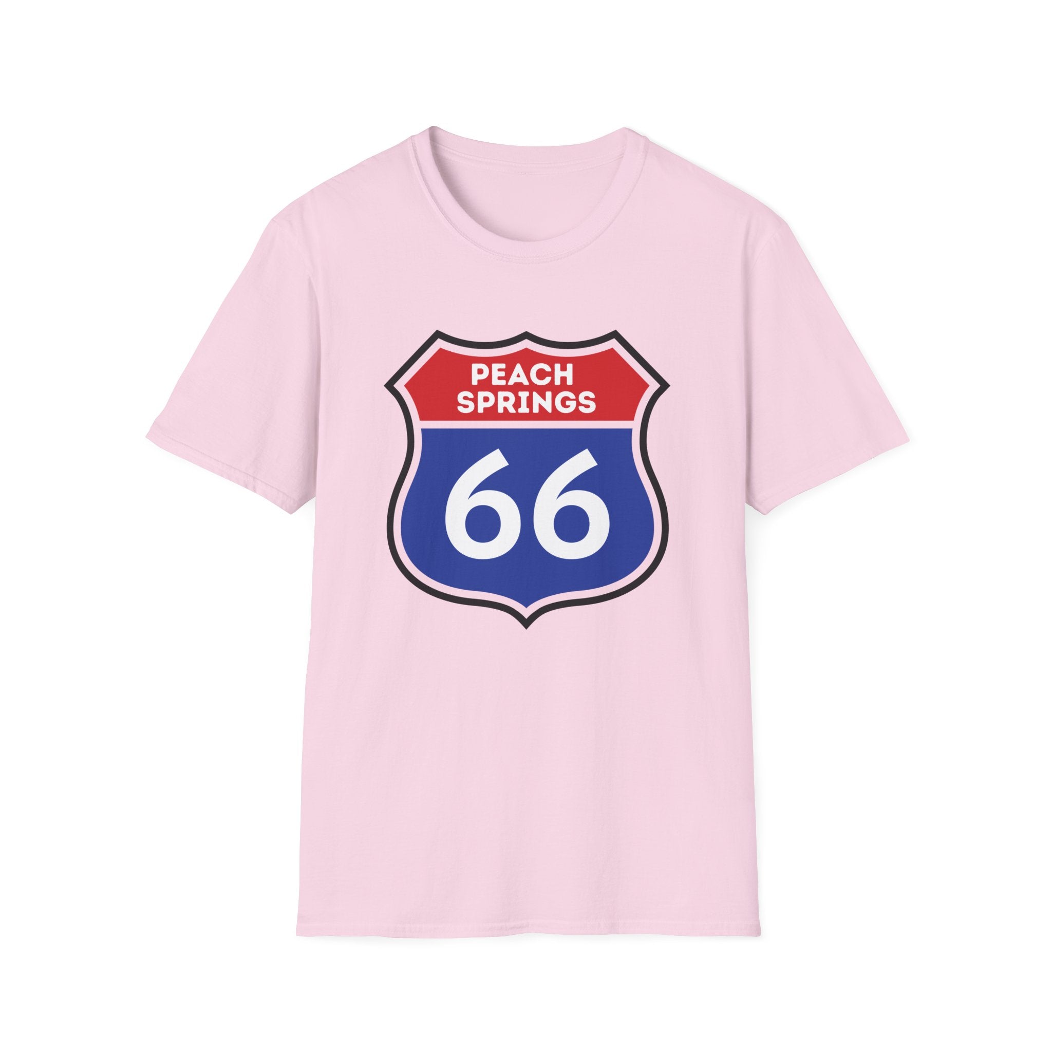 Peach Springs 66 Shield T-Shirt | Route 66 Road Sign Shirt