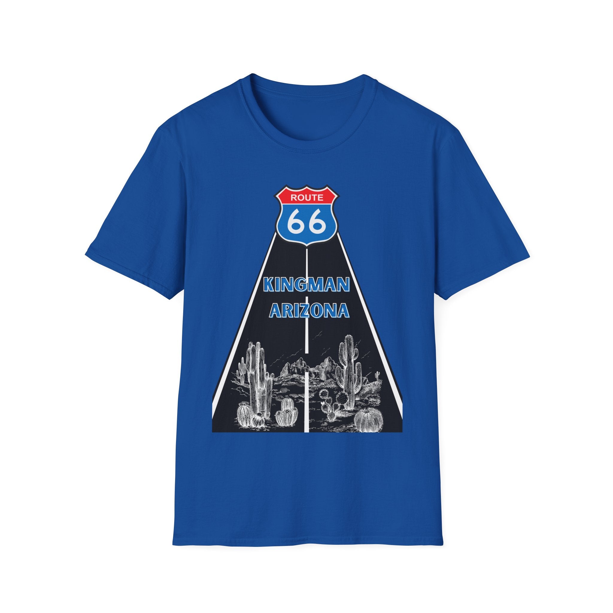 Route 66 Kingman Arizona Men's Woman's Softstyle T-Shirt