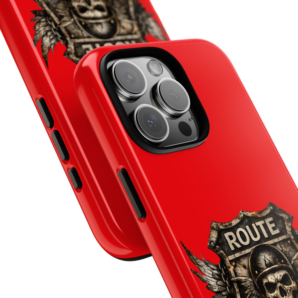 Route 66 Skull Helmet phone case | Motorcycle emblem, Ride the Legend