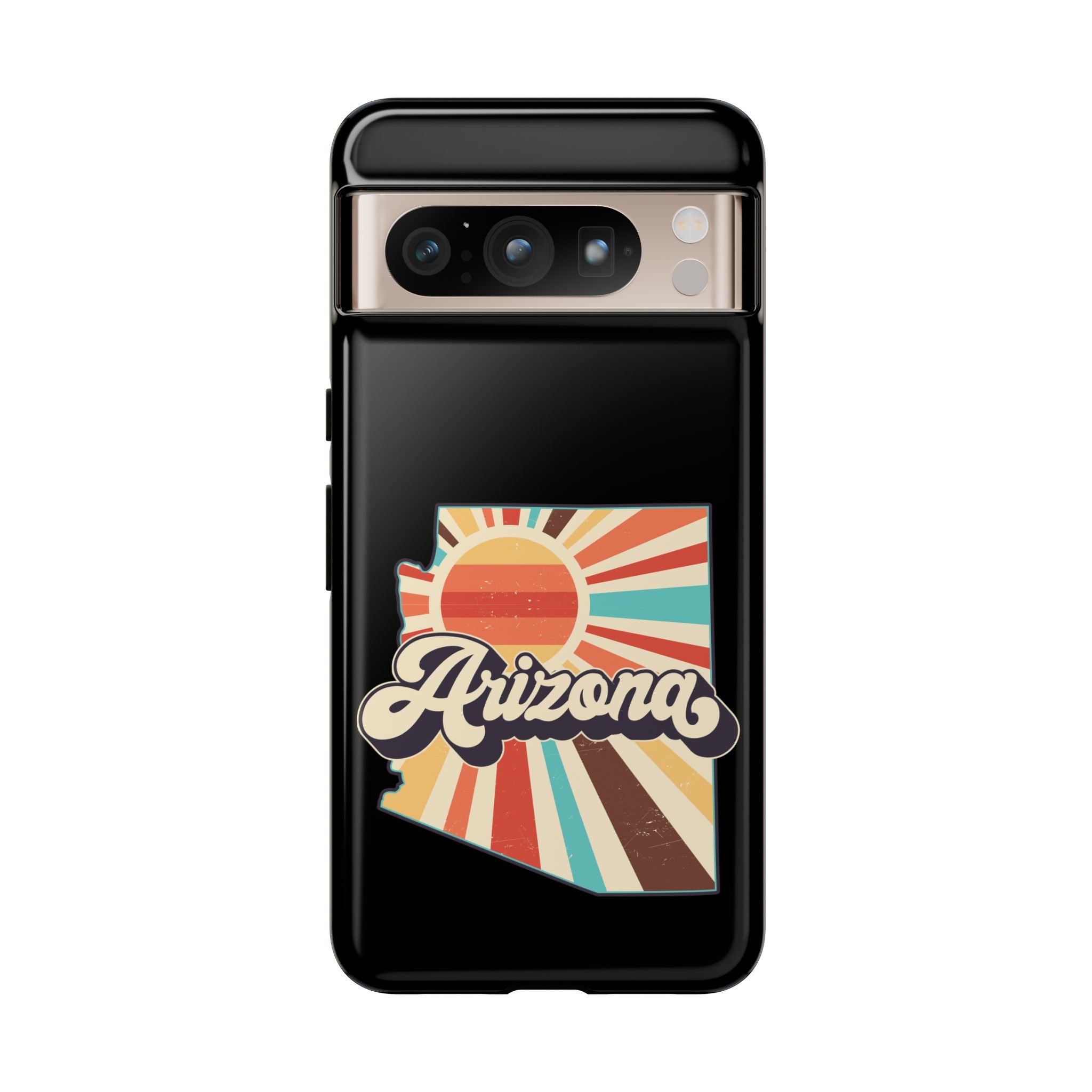 Arizona State Outline Retro Sunset Phone Case | AZ Tough Case