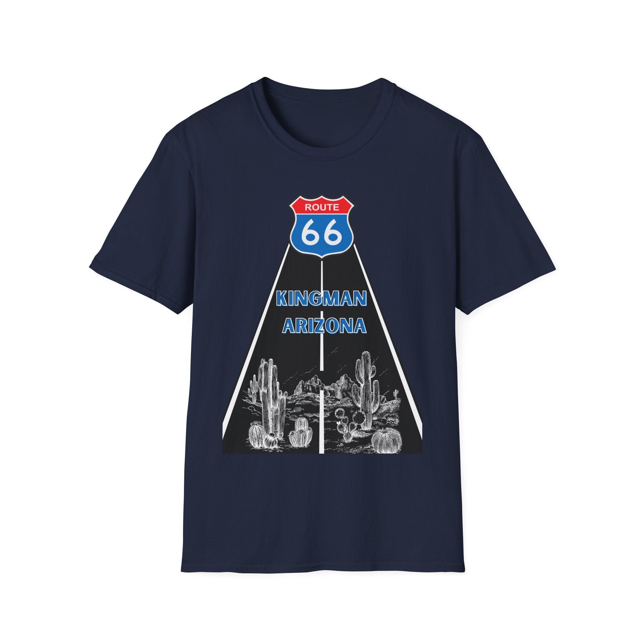 Route 66 Kingman Arizona Men's Woman's Softstyle T-Shirt