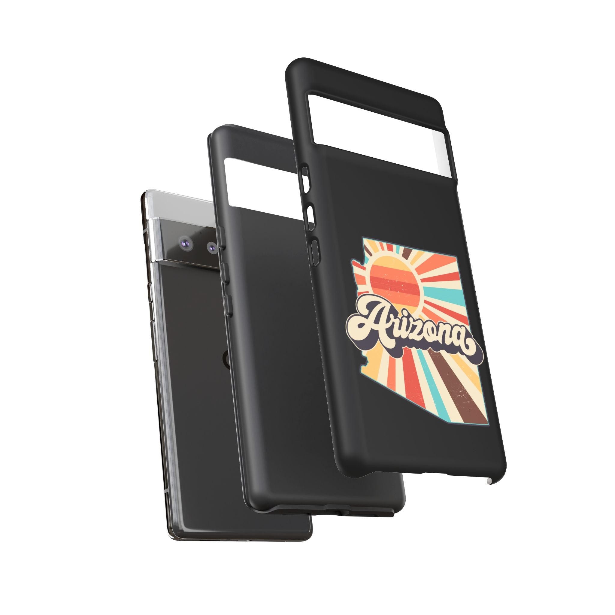 Arizona State Outline Retro Sunset Phone Case | AZ Tough Case