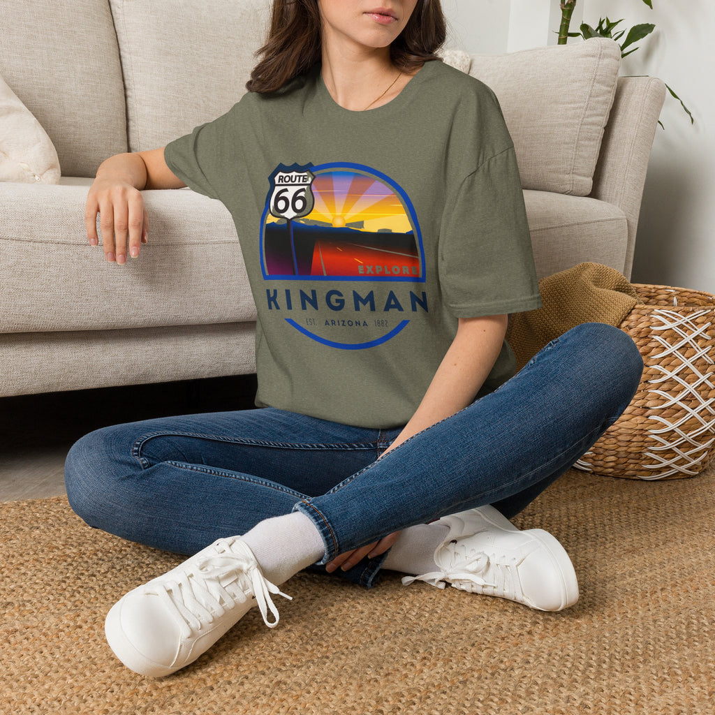 Route 66 Kingman Arizona T-Shirt — Vintage Sunset Explore Graphic Tee
