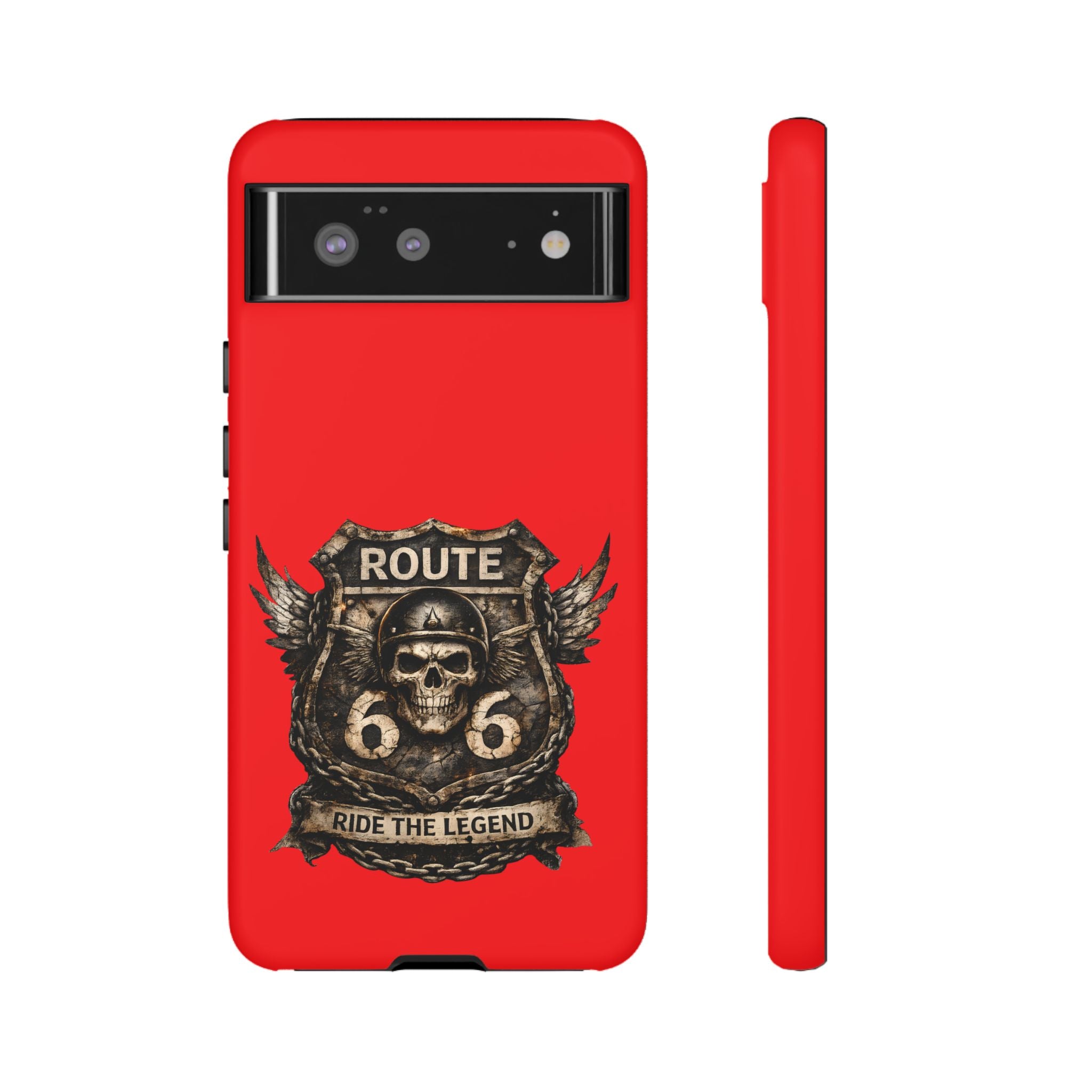 Route 66 Skull Helmet phone case | Motorcycle emblem, Ride the Legend