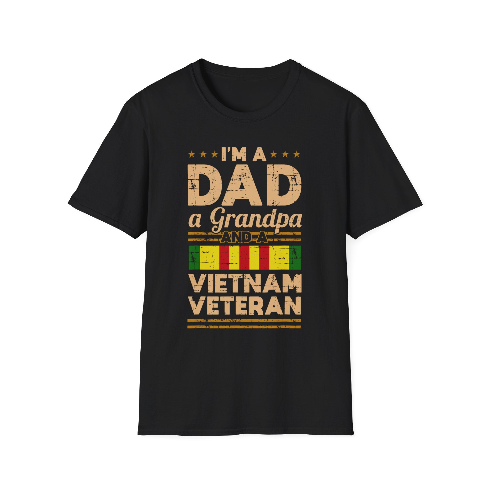 I'm a Dad a Grandpa and a Vietnam Veteran T-Shirt | Military Ribbon Tee