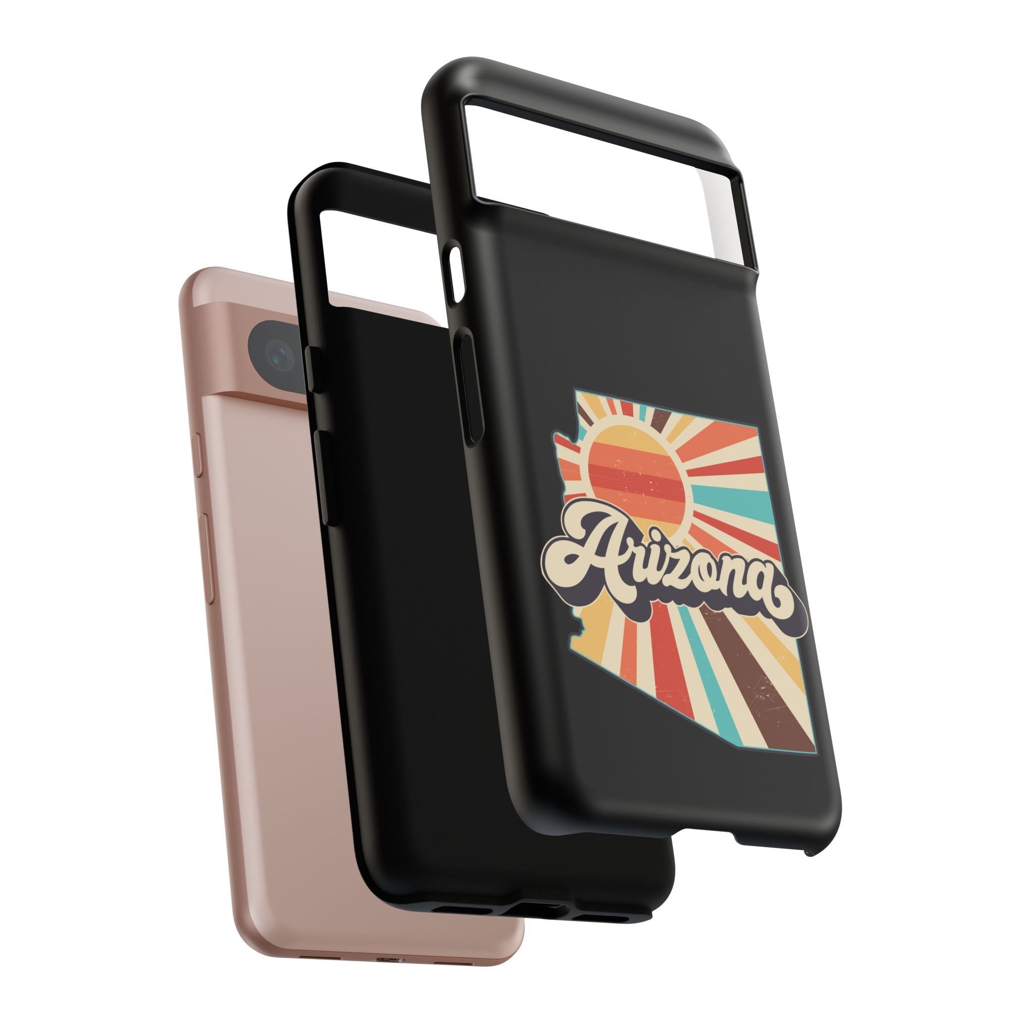 Arizona State Outline Retro Sunset Phone Case | AZ Tough Case