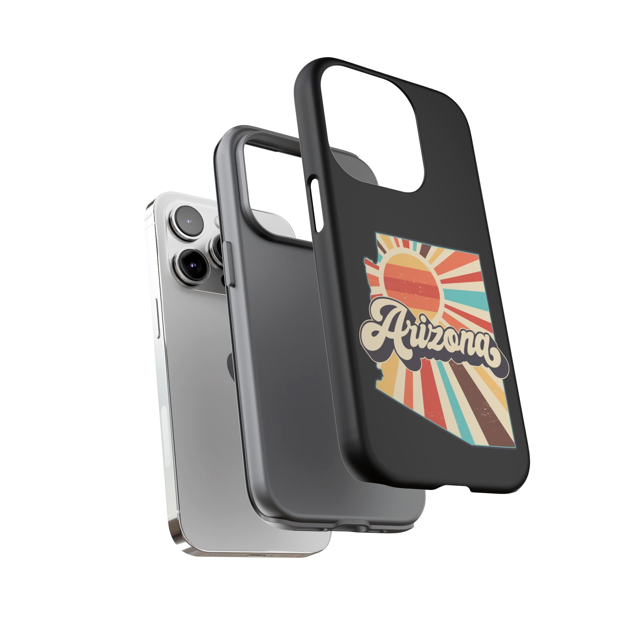 Arizona State Outline Retro Sunset Phone Case | AZ Tough Case