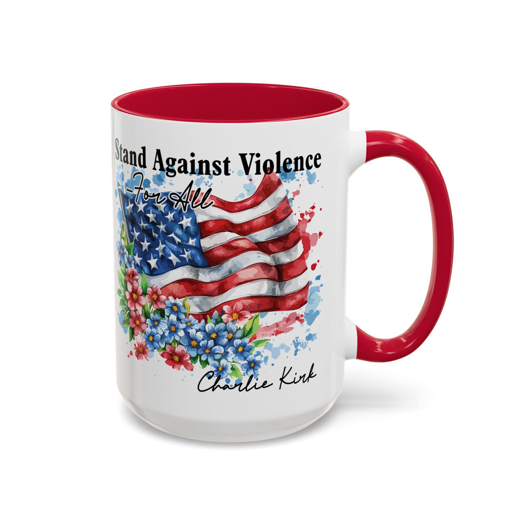 Charlie Kirk Patriotic Coffee Mugs for Inspiration, Stand Against Violence, Colorful Mugs, Gift for Activists, Tea Lovers, 4th of July