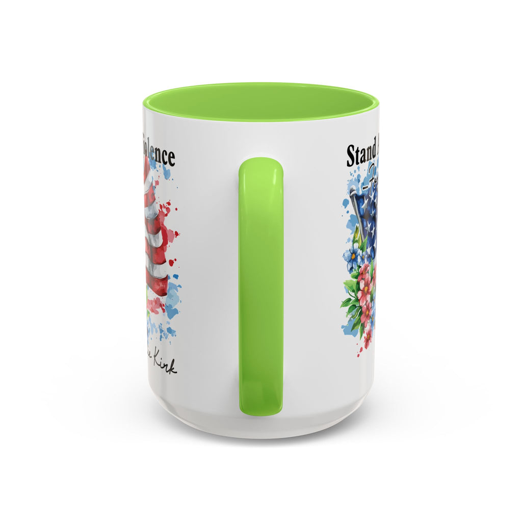 Charlie Kirk Patriotic Coffee Mugs for Inspiration, Stand Against Violence, Colorful Mugs, Gift for Activists, Tea Lovers, 4th of July