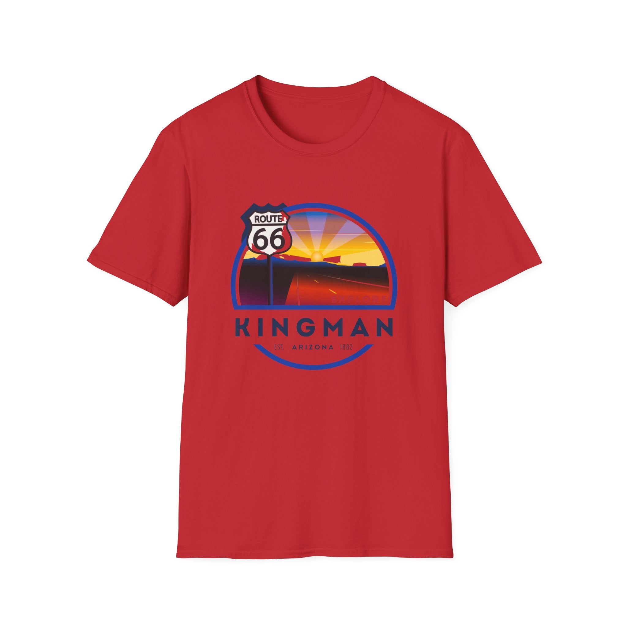 Route 66 City of Kingman Arizona Softstyle T-Shirt, Men Women Unisex Tee, Travel Souvenir Shirt, Vintage Road Trip Graphic Top, Retro