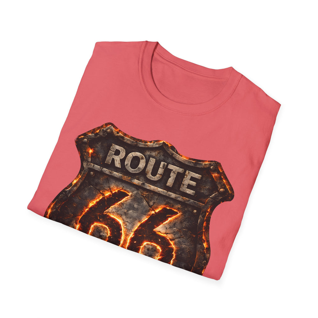 Vintage Route 66 Shield T-Shirt | Retro Road Trip Sign