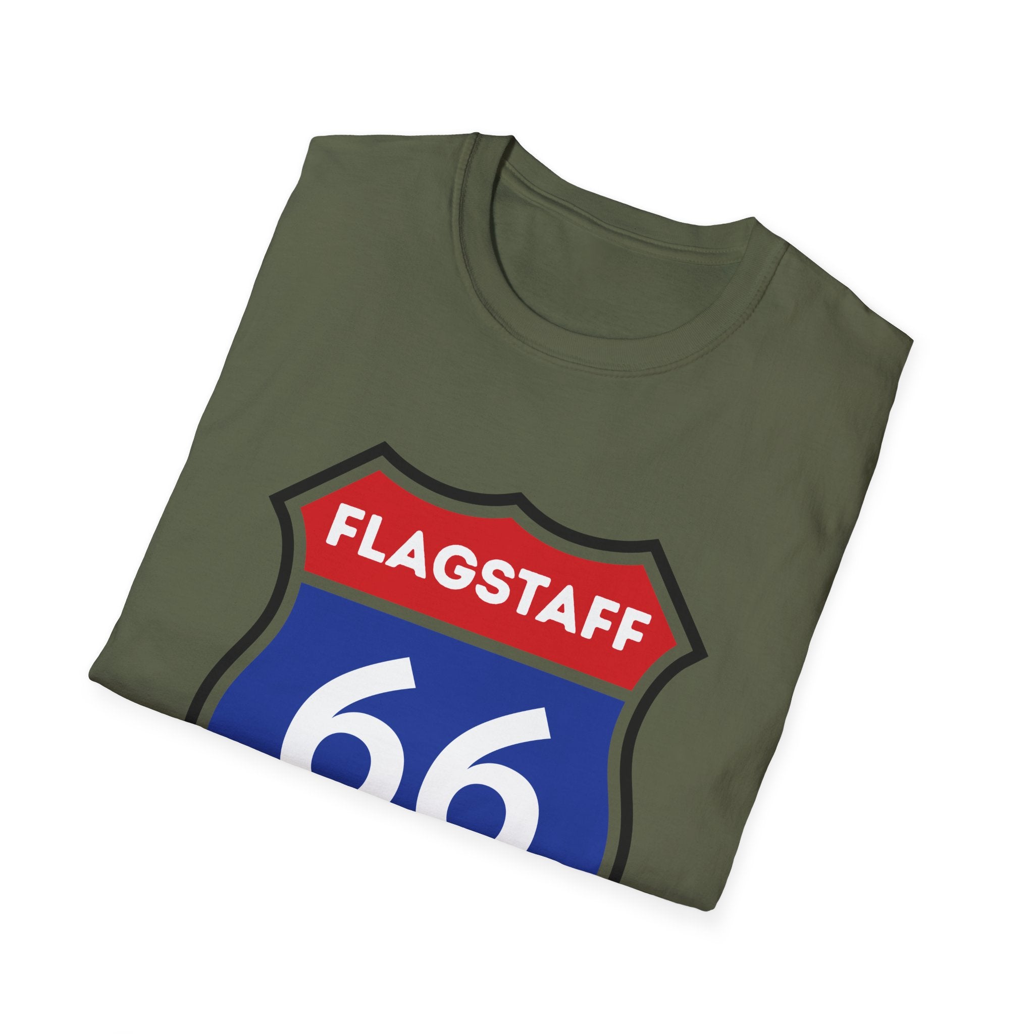 Flagstaff Route 66 Shield T-Shirt | Vintage Highway Sign Tee