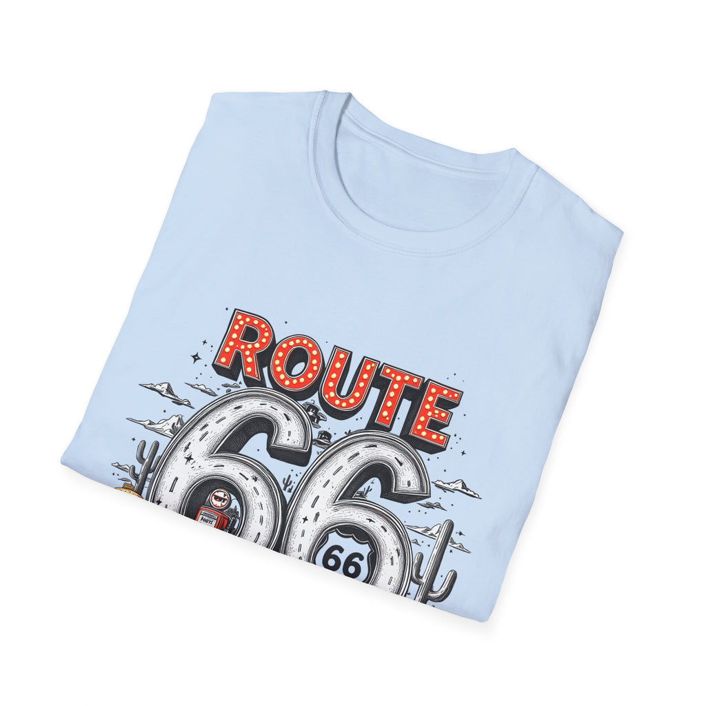 Route 66 Vintage Roadtrip T-Shirt | Classic Highway Car Signage